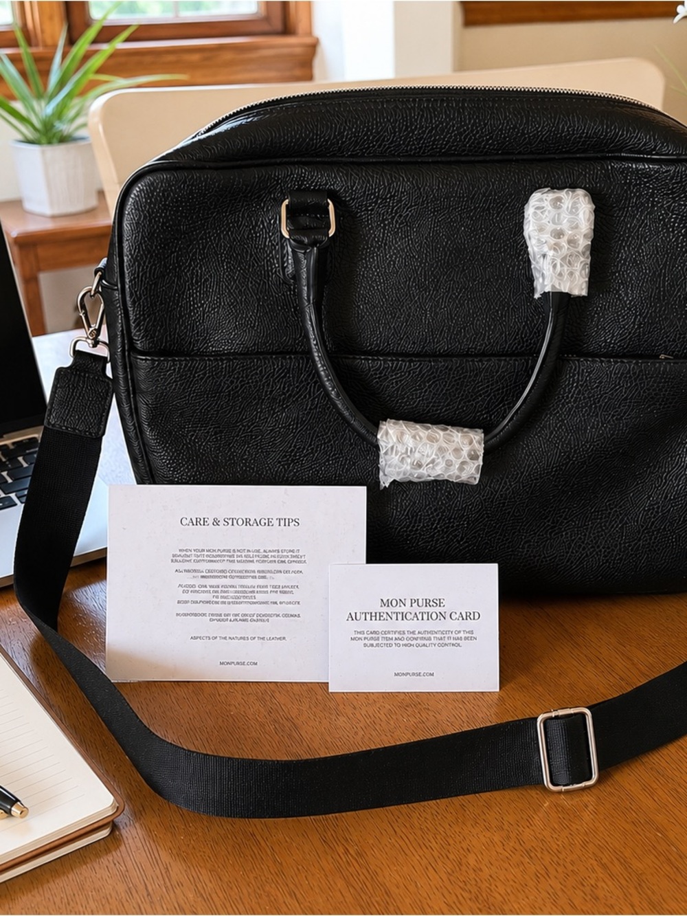 MON Shoulder Bag with Adjustable/Removable Strap-Perfect for Working on the Go!